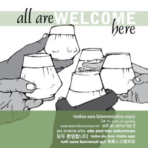 all are welcome here graphic