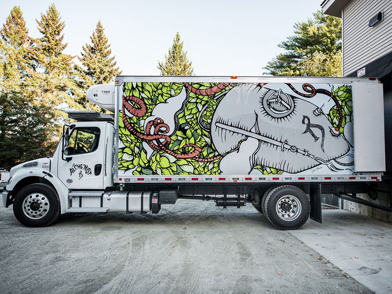 Box truck artwork by Jess Graham