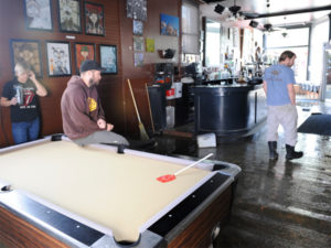 flooded waterbury pub day after Hurricane Irene