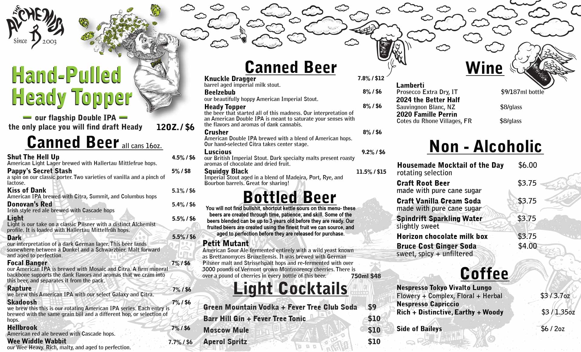 April 3rd beer cafe menu